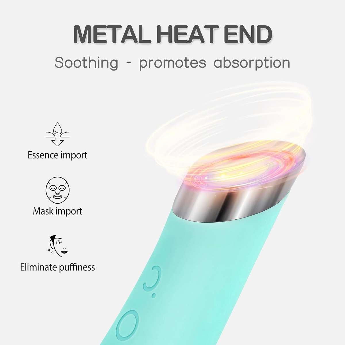 Silicone Face Scrubber, Rechargeable Facial Cleansing Brush with Heat Massage End, Vibrating Exfoliator Scrubber for Deep Cleaning, Waterproof Face Brush for Women and Men (Green)