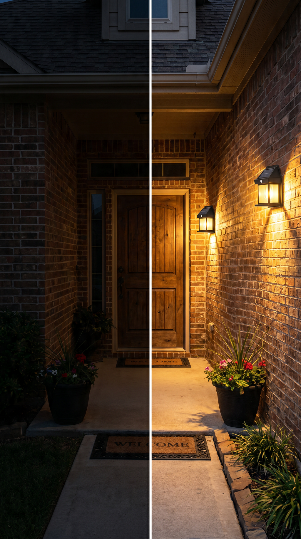 Solar Wall Light — Weatherproof Lantern with Motion Sensor